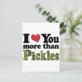 Carte Postale Je t'aime plus que les cornichons (Debout devant)