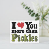 Carte Postale Je t'aime plus que les cornichons (Debout devant)