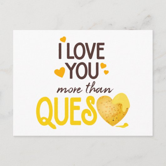 Carte Postale Je T'Aime Plus Que Queso (Devant)