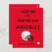 CARTE POSTALE JE T'AIME PLUS QUE TU AIMES _ (Devant / Derrière)