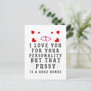 Carte Postale Je t'aime pour ta personnalité Funny Anniversary