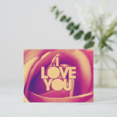 Carte Postale Je T'Aime Rose Rose (Debout devant)