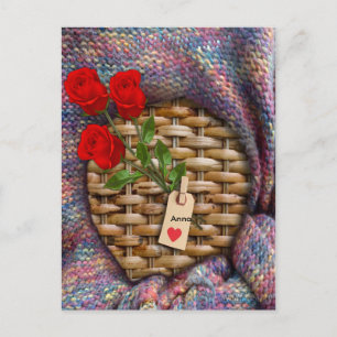 Carte Postale Je t'aime sur la Lune et de retour