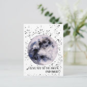 Carte Postale Je t'aime sur la lune et de retour (Debout devant)