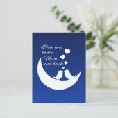 Carte Postale Je t'aime sur la Lune et de retour (Debout devant)