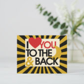 Carte Postale Je t'aime sur la Lune et de retour (Debout devant)