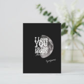 Carte Postale Je T'Aime Sur La Lune Et De Retour (Debout devant)