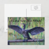 Carte Postale Je T'Aime Tant - Cormorant (Devant / Derrière)