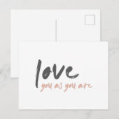 Carte Postale Je t'aime tel que tu es Amour Moderne Éternel Cita (Devant / Derrière)