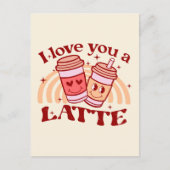 Carte Postale Je T'Aime Un Latte (Devant)