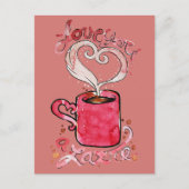 Carte Postale Je t'aime un latte (Devant)