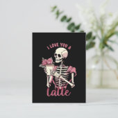 Carte Postale Je t'aime un squelette de la Saint-Valentin (Debout devant)