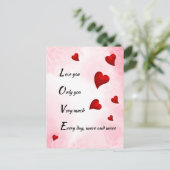 Carte Postale Je t'aime, Valentine (Debout devant)