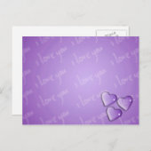 Carte Postale Je T'Aime Violette (Devant / Derrière)