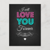 Carte Postale Je T'Aimerai Pour Toujours (Devant)