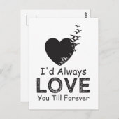 Carte Postale Je t'aimerais toujours jusqu'à jamais (Devant / Derrière)