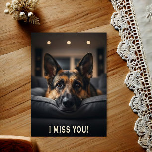 Carte postale Je t'attends Berger Allemand