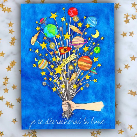 Carte postale Je te décrocherai la lune par Nicole