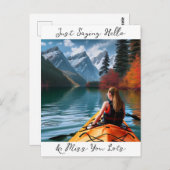 Carte Postale Je te dis bonjour et tu manques beaucoup (Devant / Derrière)