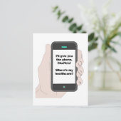 Carte Postale Je te donnerai le téléphone, où est mon système de (Debout devant)