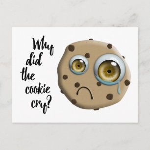 Carte Postale JE TE MANQUE blague de biscuit