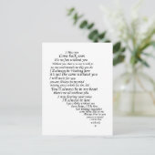 Carte Postale Je te manque du texte en demi-coeur (Debout devant)