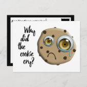 Carte Postale JE TE MANQUE maman biscuit blague (Devant / Derrière)