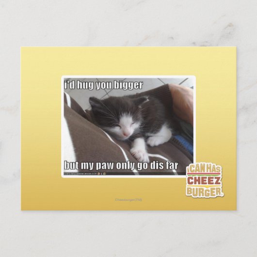 Carte Postale Je te serrerais plus gros. (Devant)