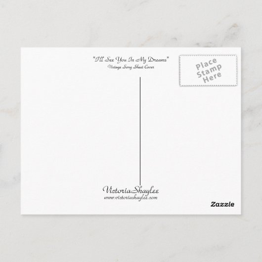 Carte Postale "Je te verrai dans mes rêves" (Dos)