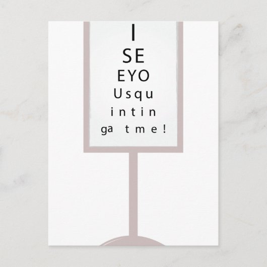 Carte Postale Je Te Vois (Devant)