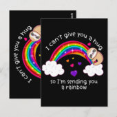Carte Postale Je t'envoie un arc-en-ciel de Sloth Hug (Devant / Derrière)