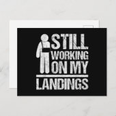 Carte Postale Je Travaille Encore Sur Mes Débarquements S'Effond (Devant / Derrière)