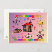 Carte Postale Je vais à la maternelle (Devant / Derrière)