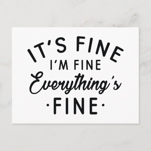 Carte Postale Je vais bien tout va bien (Devant)