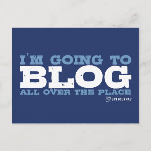 Carte Postale Je vais bloguer partout (LiveJournal)
