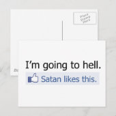 Carte Postale Je vais en enfer (Devant / Derrière)