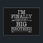 Carte Postale Je vais enfin devenir un Big Brother<br><div class="desc">Le meilleur frère du monde est le tien. Fort et cool comme un super-héros ! Un grand cadeau pour la célébration familiale. Ton frère est le héros pour toi,  ton frère ou ta soeur.</div>