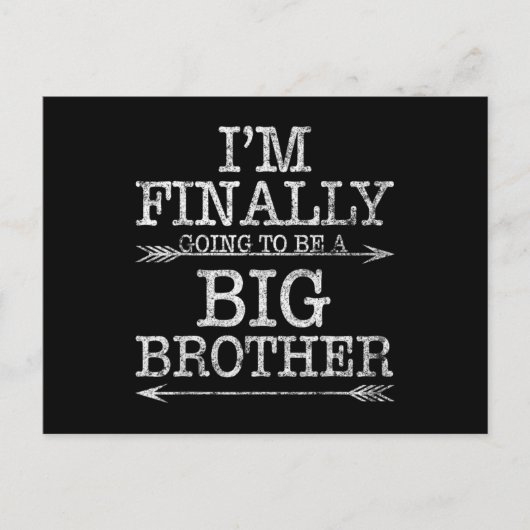 Carte Postale Je vais enfin être un grand frère (Devant)