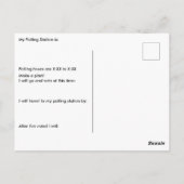 Carte Postale Je vais faire une différence dans le rappel de vot (Dos)