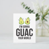 Carte Postale Je vais Guac votre monde drôle Guacamole Avocado (Debout devant)