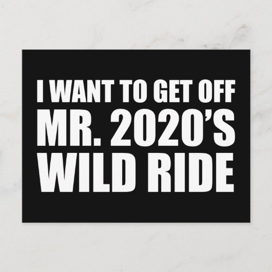Carte Postale Je Veux Découvrir Le Wild Ride de M. 2020 (Devant)