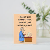 Carte Postale Je veux des chèques de paie ! (Debout devant)