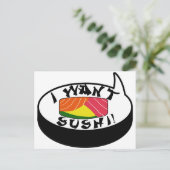 Carte Postale Je veux du sushi (Debout devant)