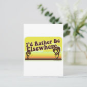 Carte Postale Je veux être ailleurs (Debout devant)