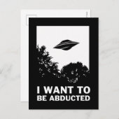 Carte Postale Je Veux Être Enlevé (Devant / Derrière)