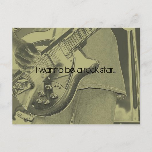 Carte Postale je veux être une rock star... (Devant)