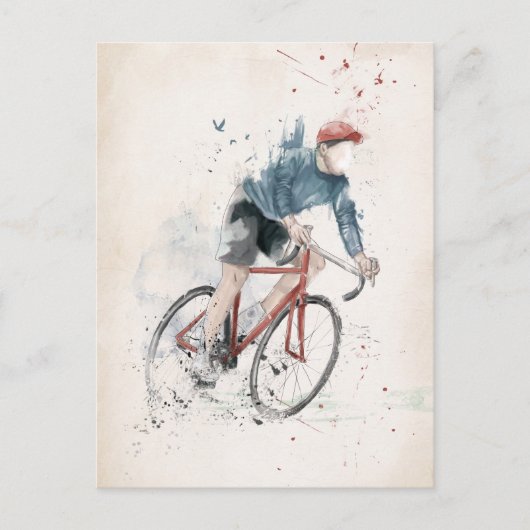 Carte Postale Je veux faire du vélo (Devant)