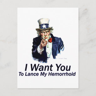 Carte Postale Je Veux Que Vous : Pour Lancer Mon Hemorrhoid