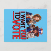 Carte Postale JE VEUX QUE VOUS VOTIEZ (Mesdames au chat) (Devant)