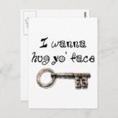 Carte Postale Je veux te serrer le visage dans tes bras (Devant / Derrière)